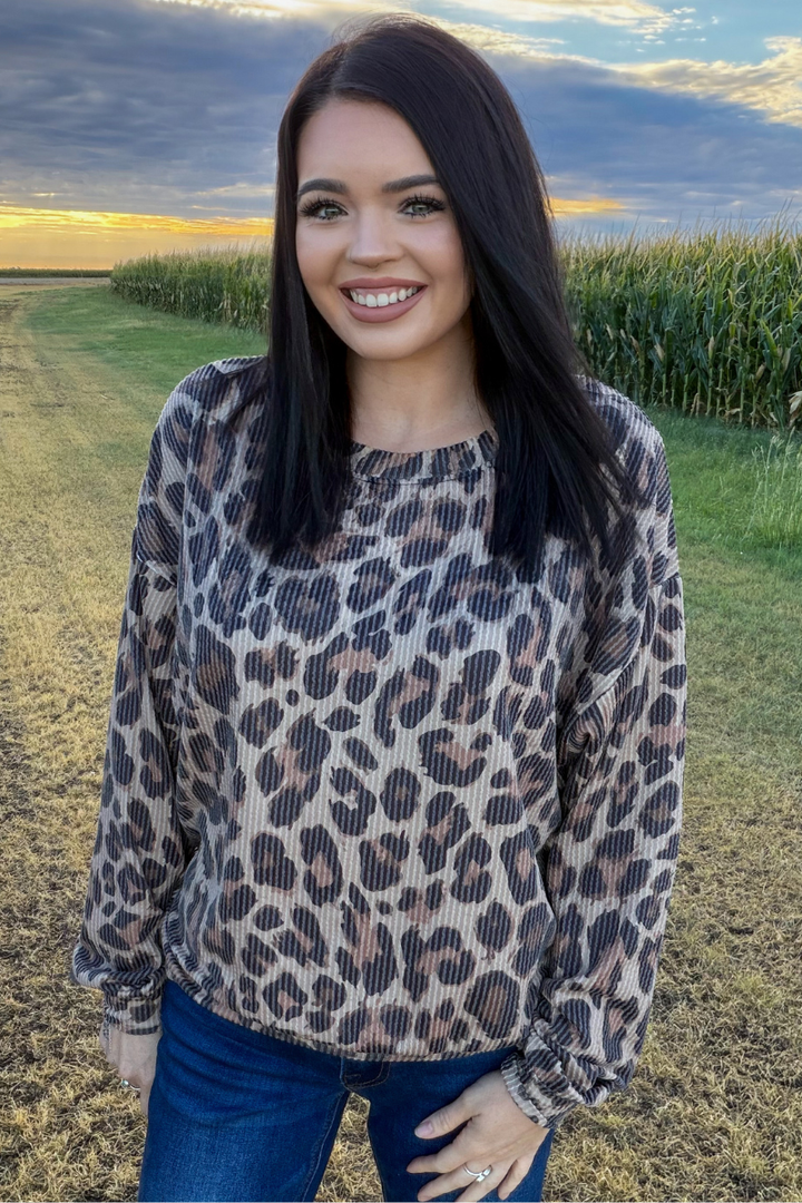 Spotted Wild Sweater Top