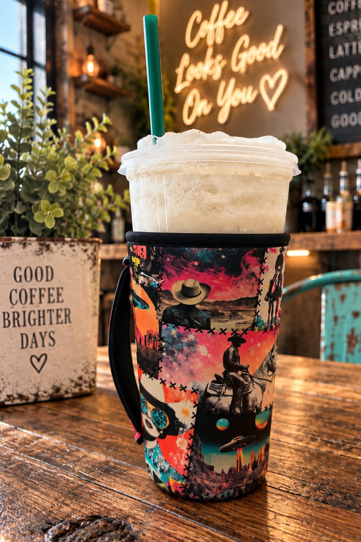 Cosmic Cowgirl Coffee Koozie