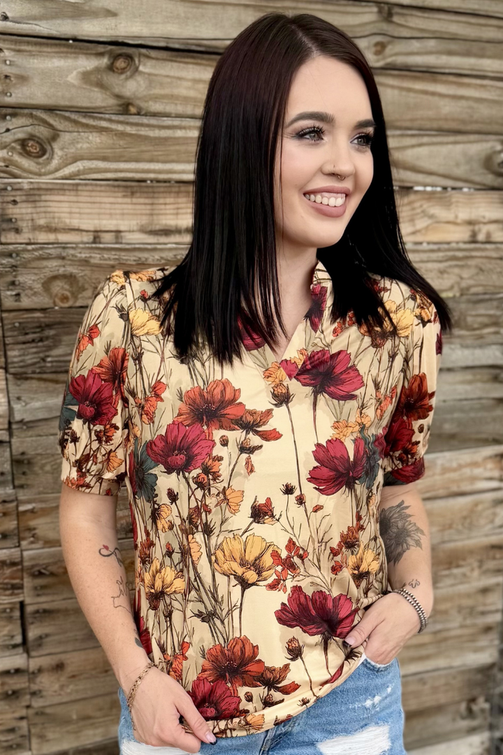 Vintage Wildflower Top