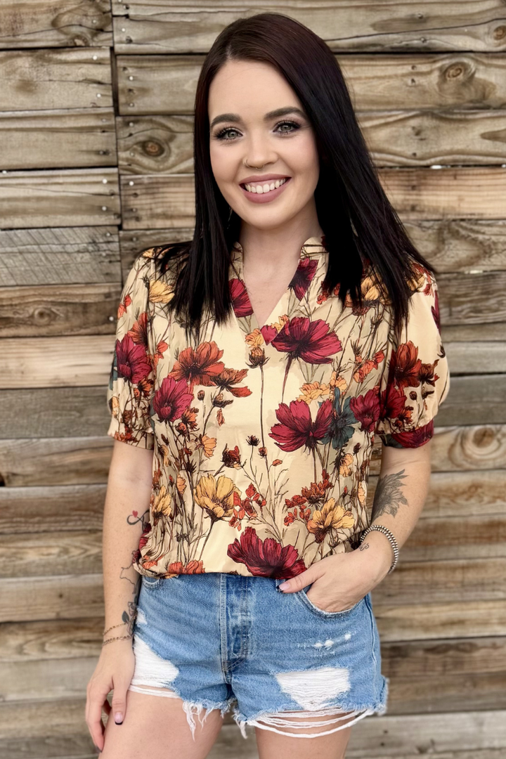 Vintage Wildflower Top