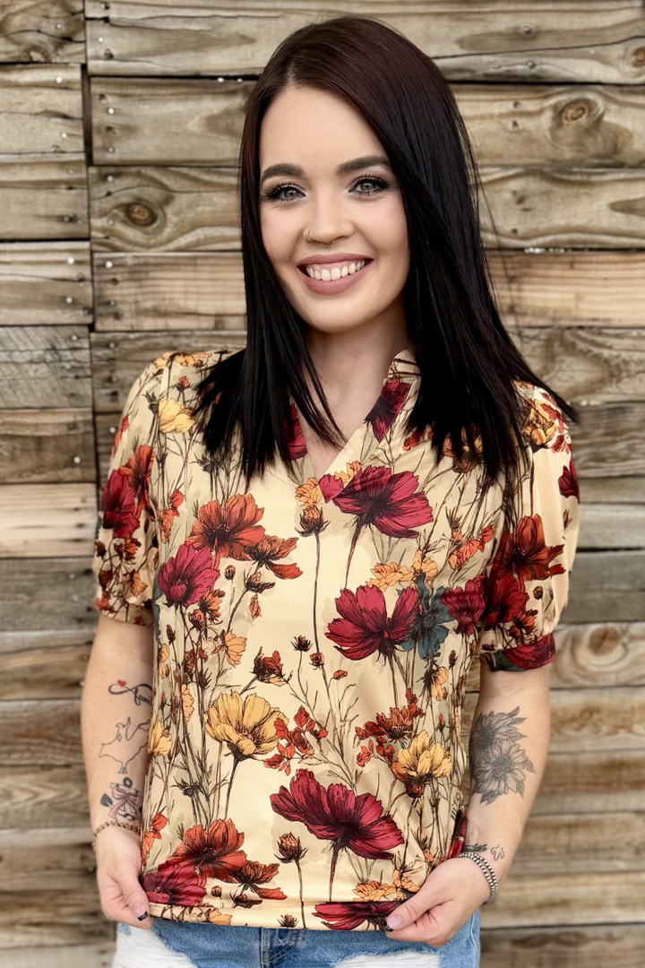Vintage Wildflower Top