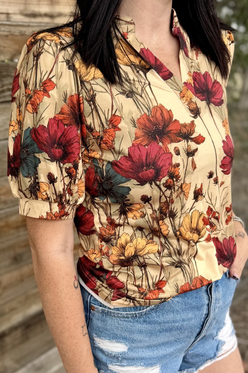 Vintage Wildflower Top