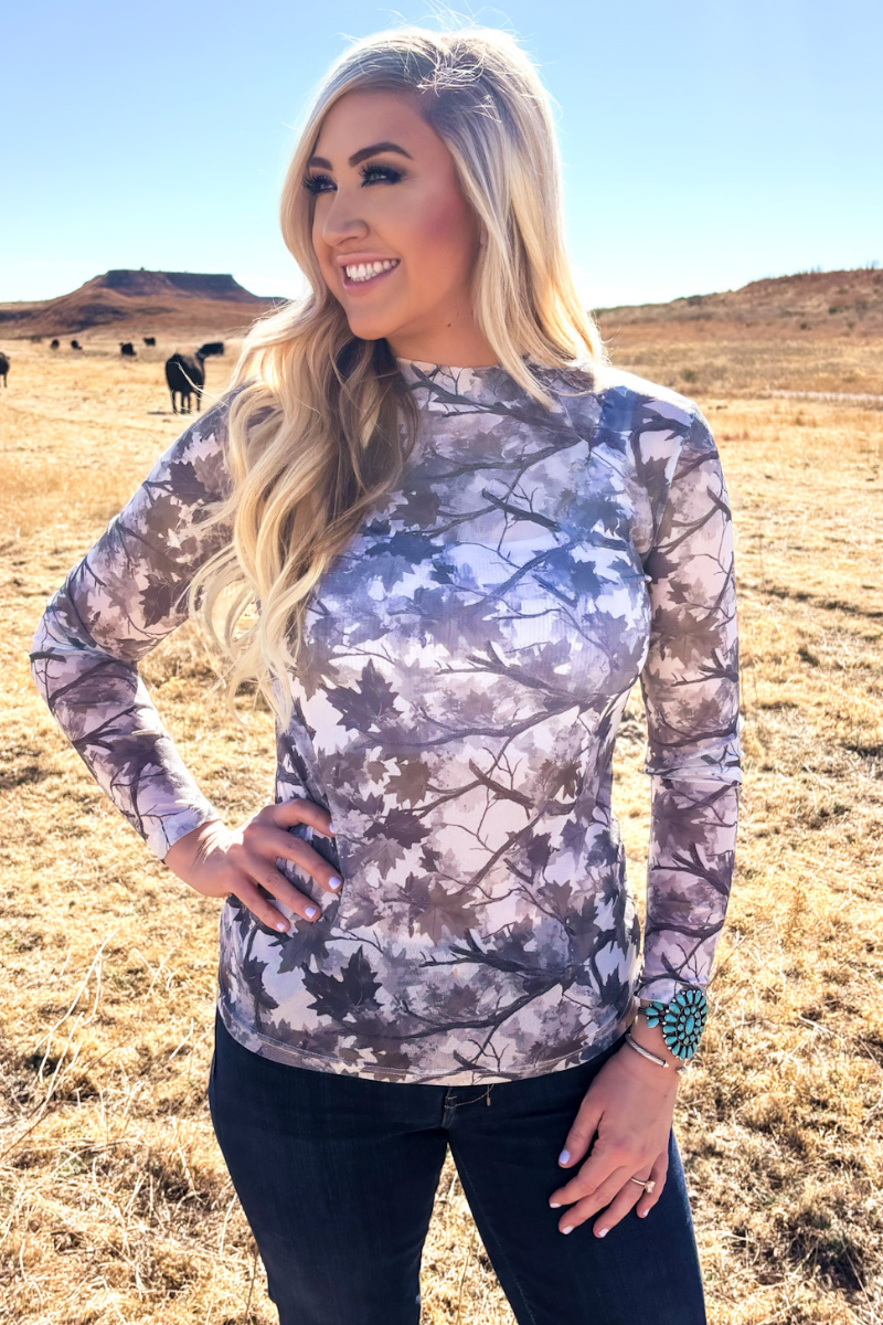 Silver Country Mesh Top