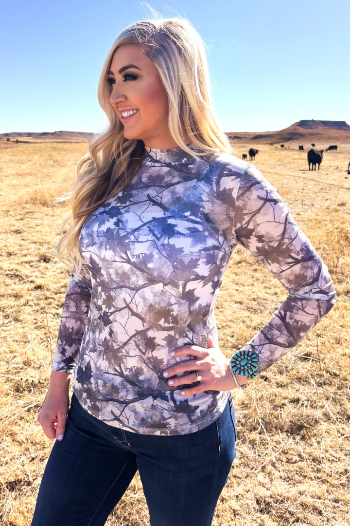 Silver Country Mesh Top