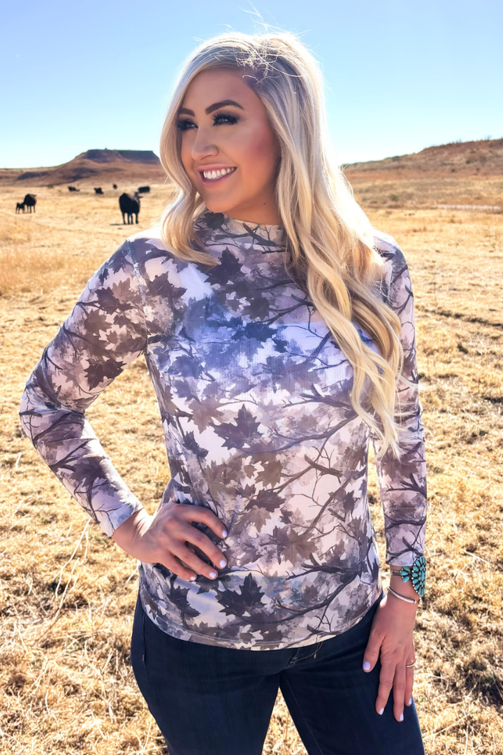 Silver Country Mesh Top