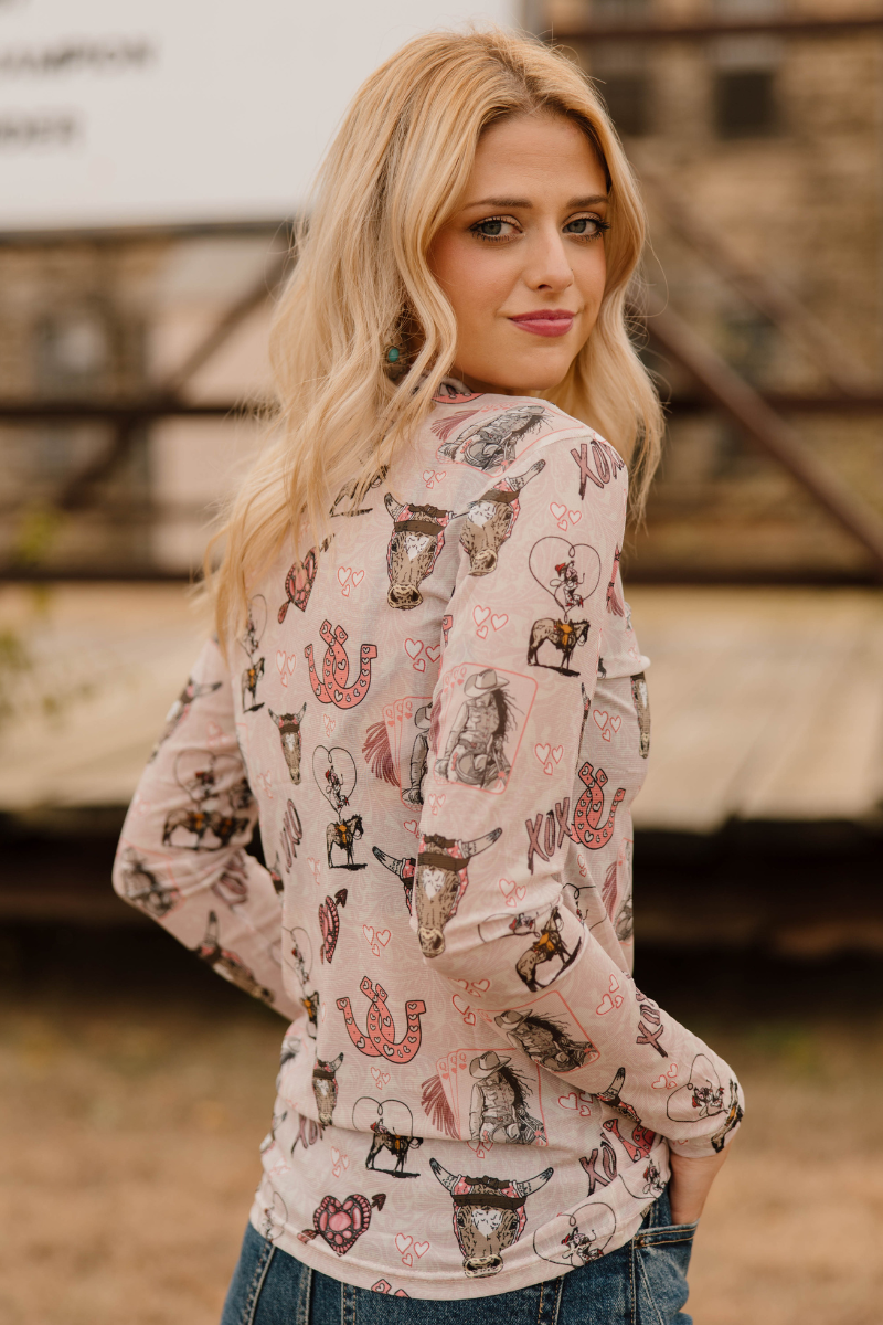 XOXO Rodeo Mesh Top