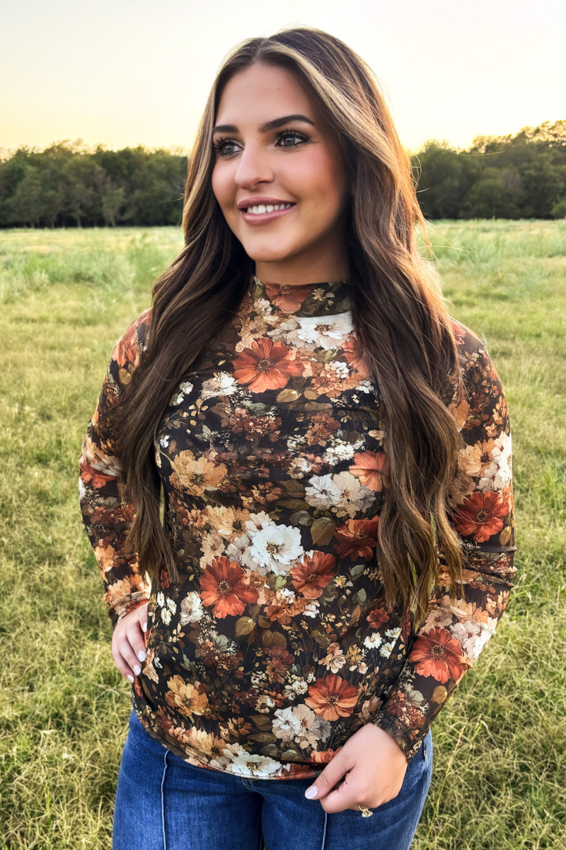 Maple Bloom Mesh Top