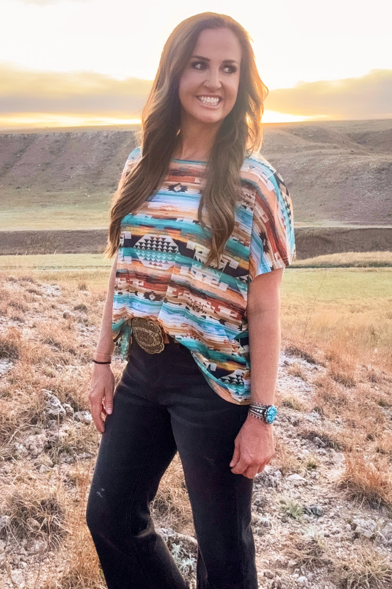 Aztec Daze Mesh Top