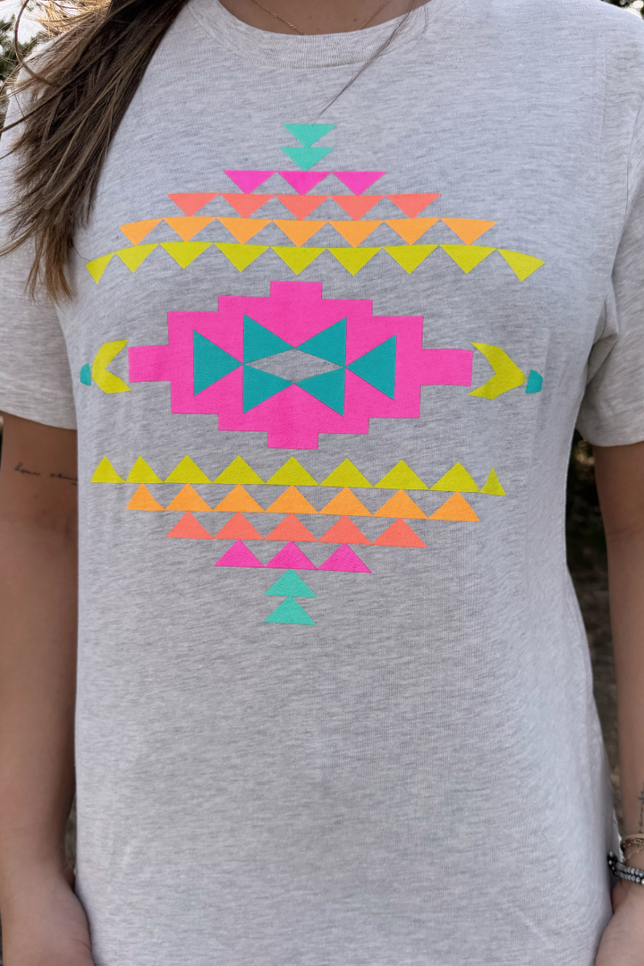 Neon Wild West Aztec Tee