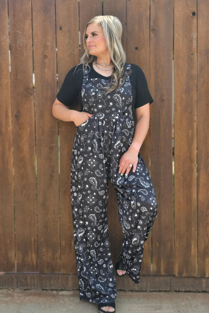 Bandana Babe Black Jumpsuit