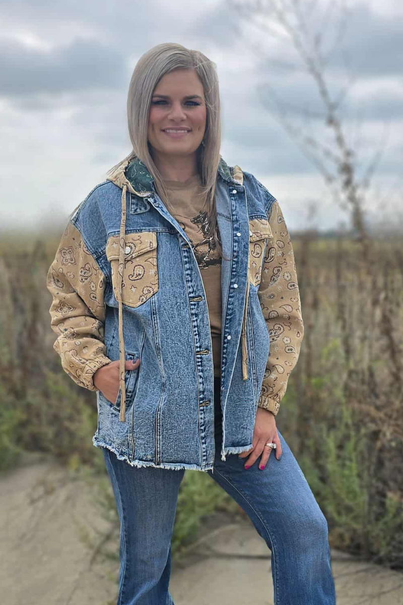 Bandana Country Denim Shacket
