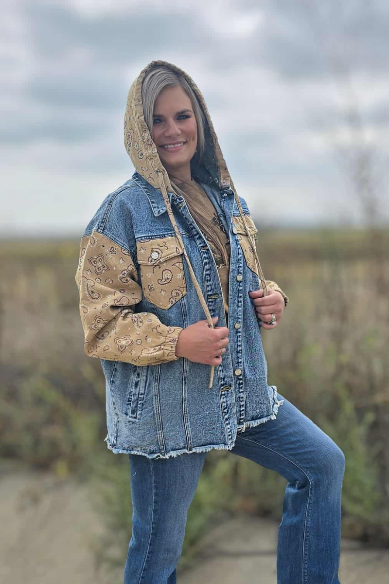 Bandana Country Denim Shacket