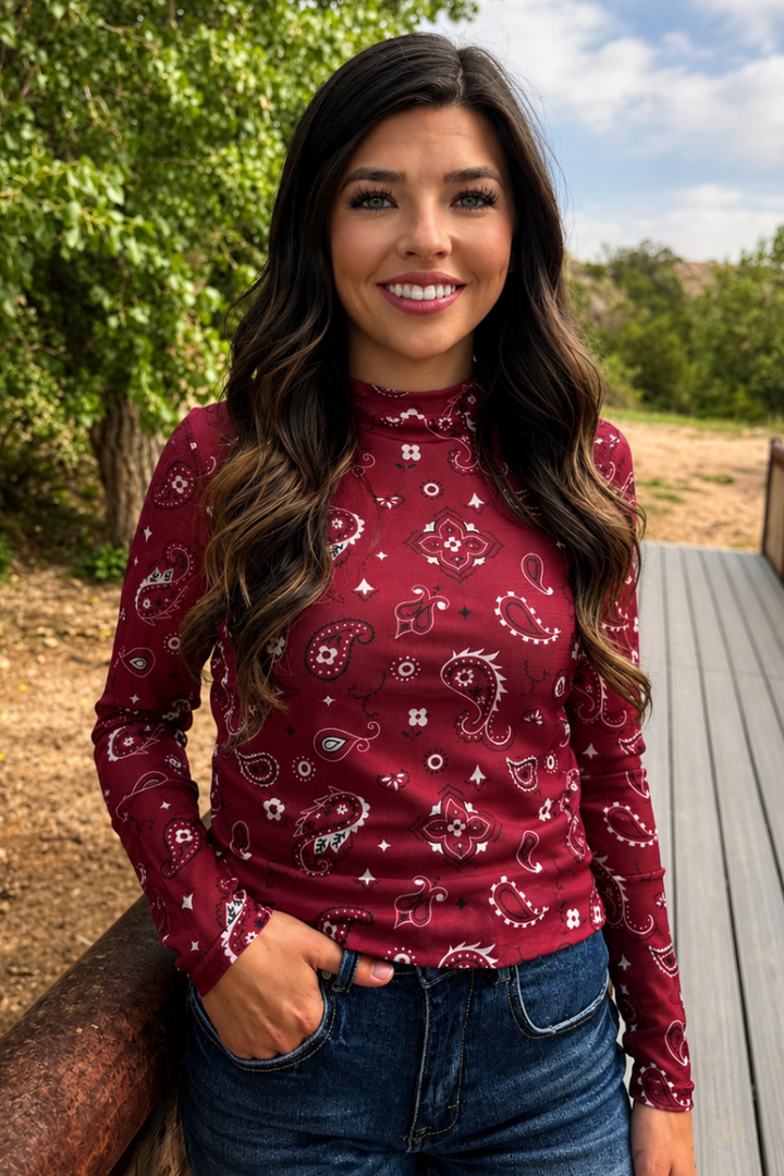 Bandana Babe Maroon Mesh