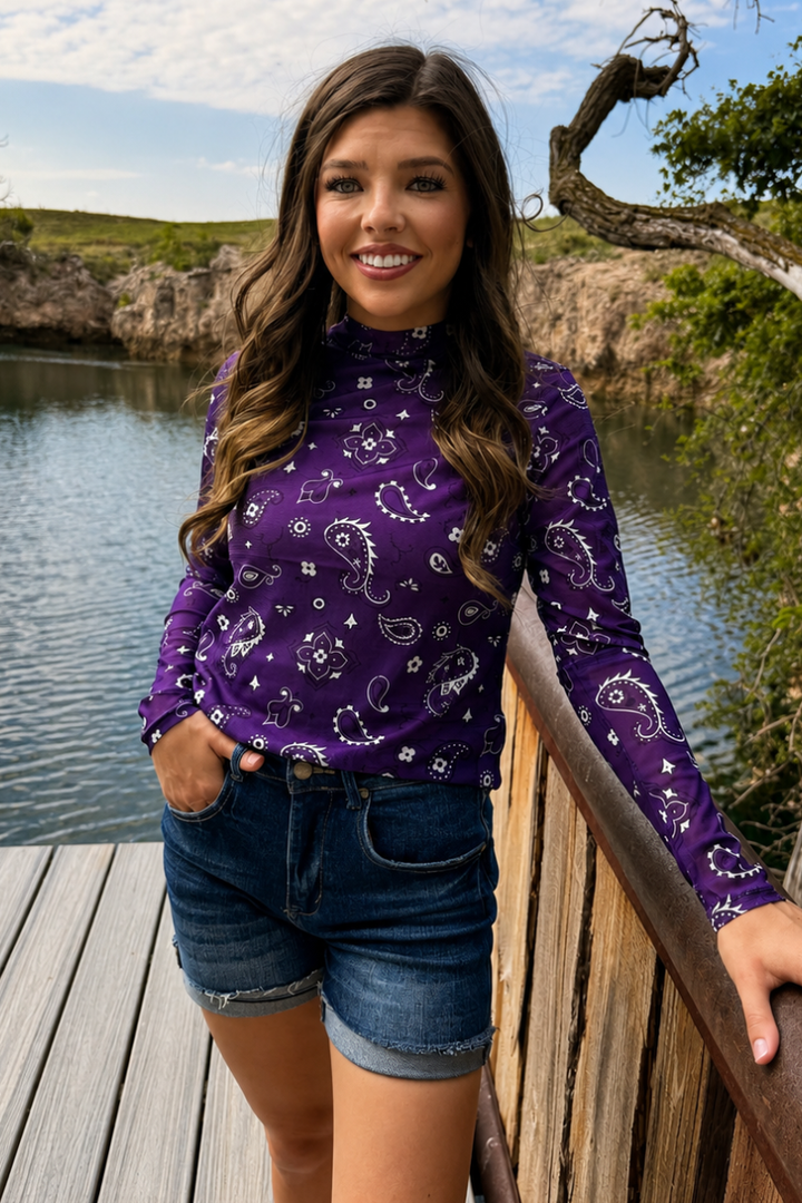 Bandana Babe Purple Mesh