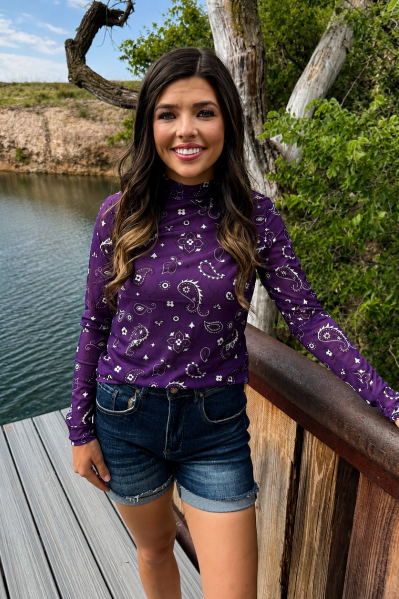 Bandana Babe Purple Mesh