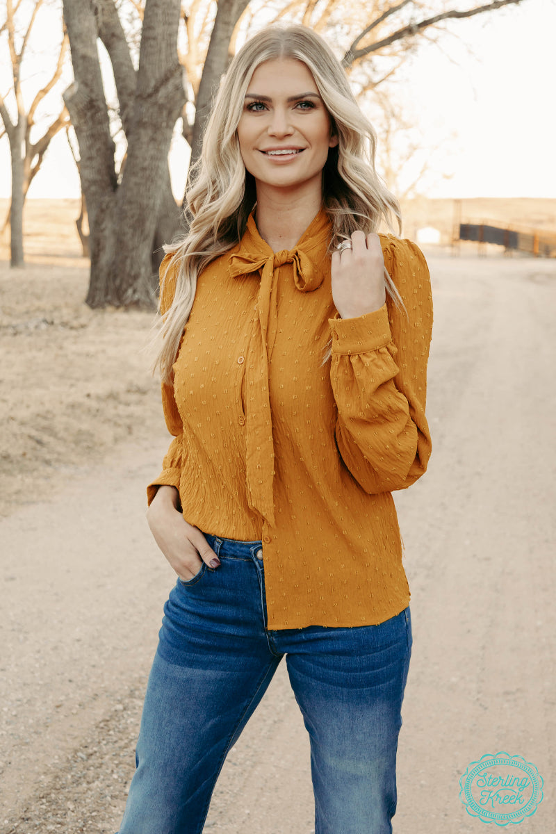 Business Babe Top Mustard