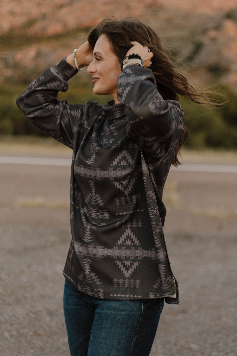 Berlin Aztec mock neck