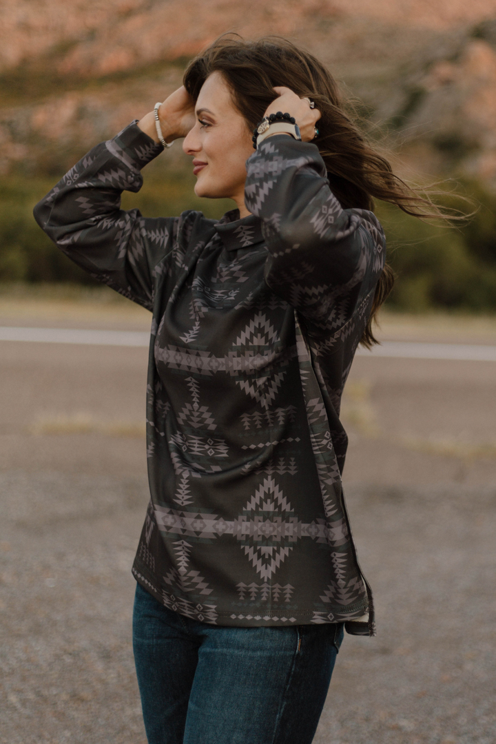 Berlin Aztec mock neck