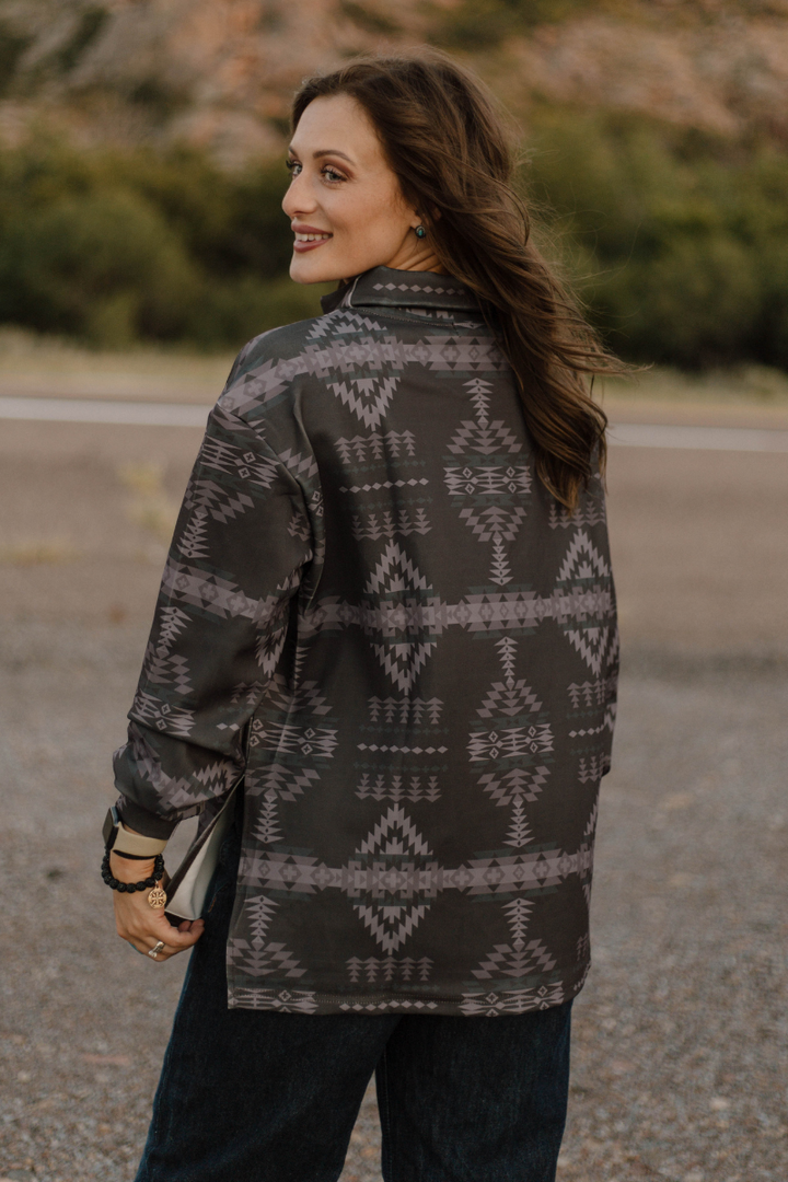 Berlin Aztec mock neck