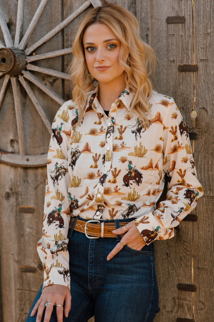 Down In The Desert Button Up