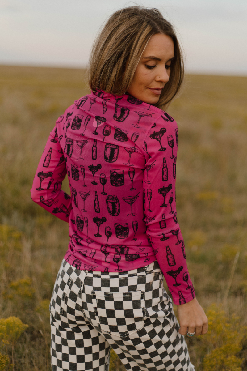 Buy You A Drink Mesh Top