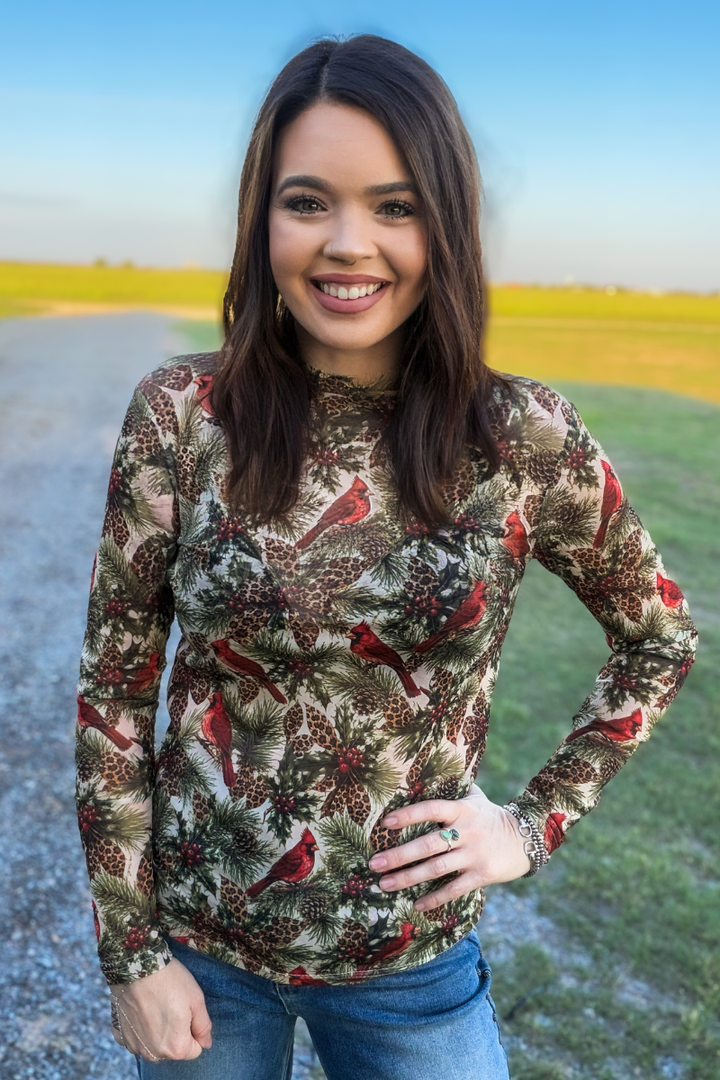 Christmas In The Pines Mesh Top