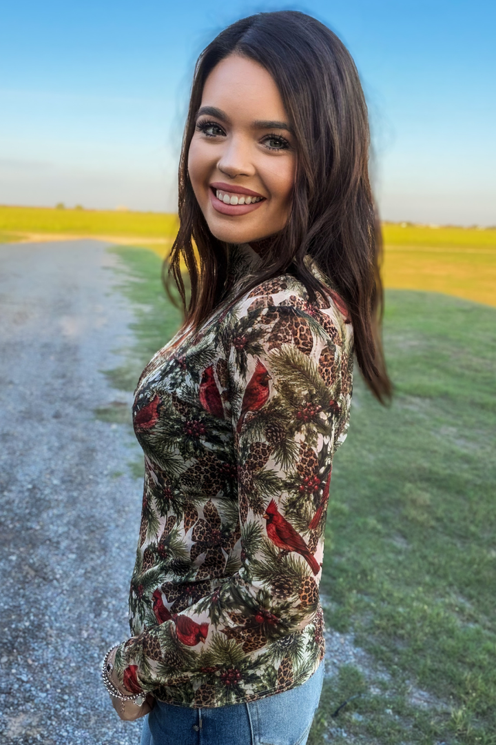Christmas In The Pines Mesh Top