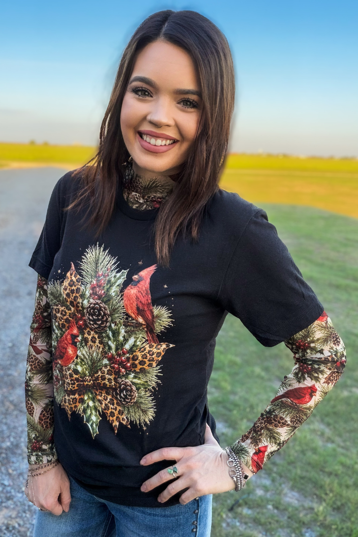 Christmas In The Pines Mesh Top