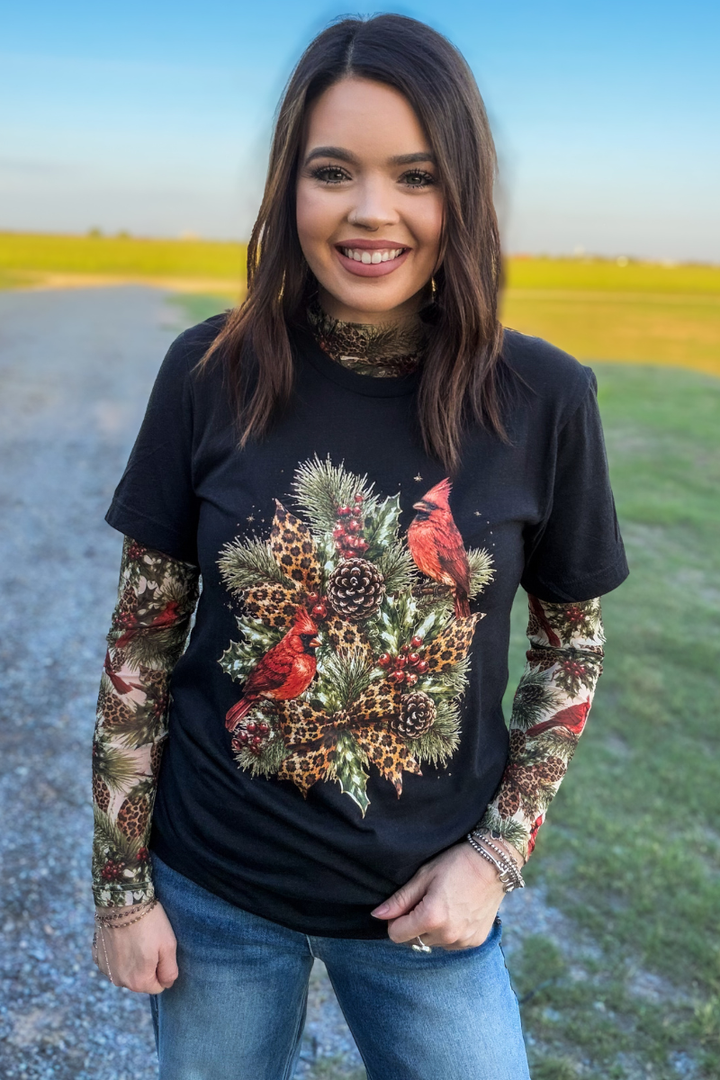 Christmas In The Pines Mesh Top