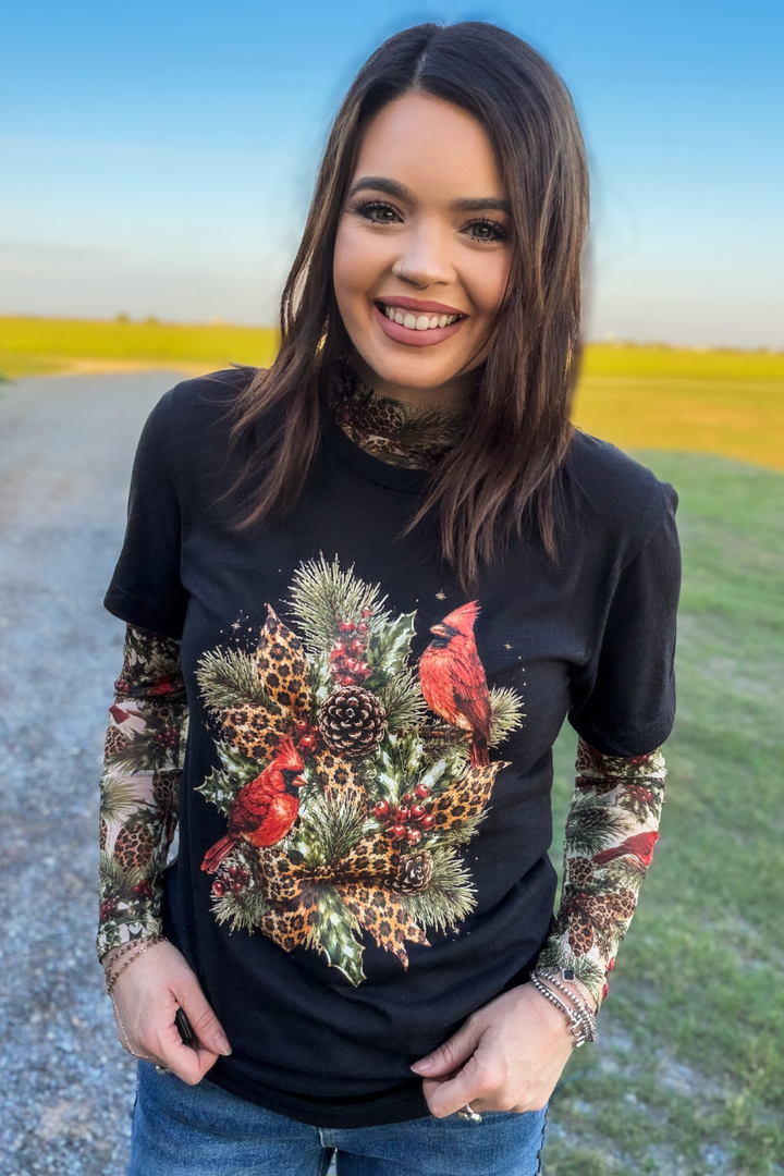 Christmas In The Pines Mesh Top
