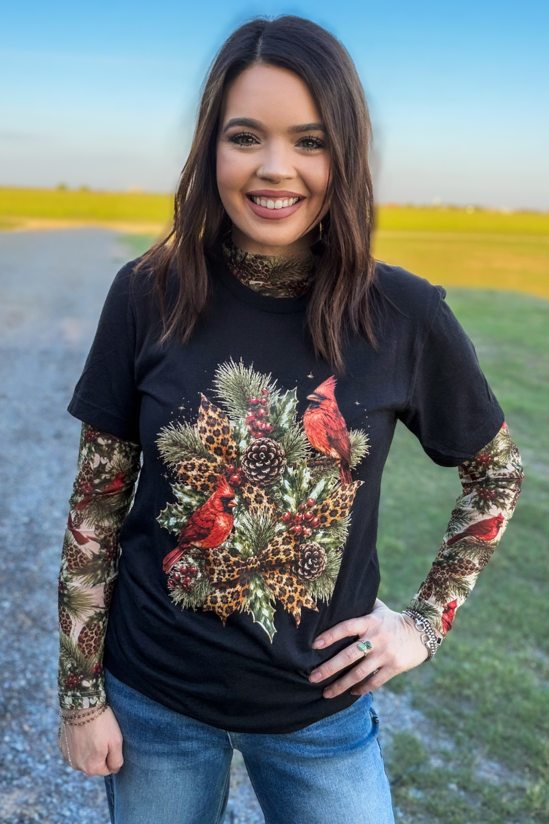 Christmas In The Pines Mesh Top