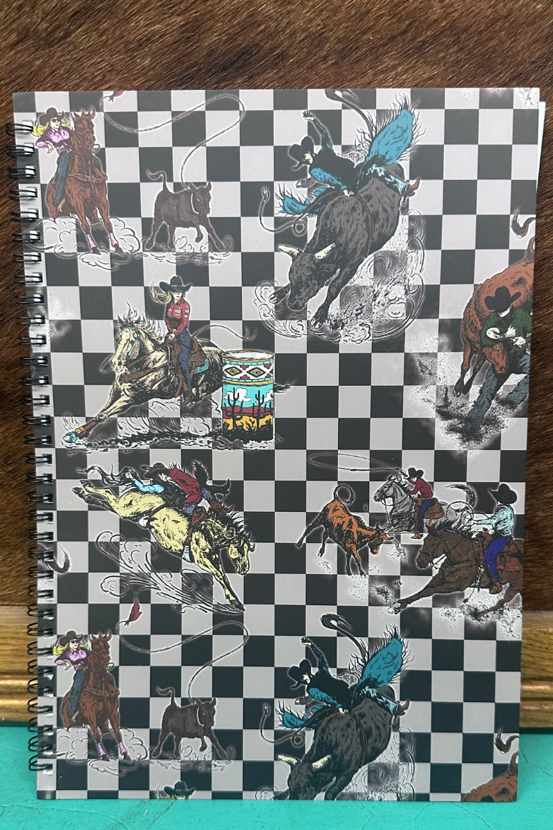 Checkered Rodeo Large Notebook – Sterling Kreek