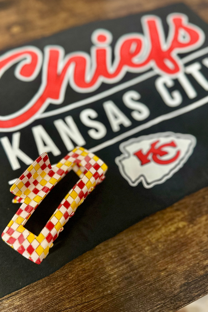 Checked Funky Frontier- Red & Yellow