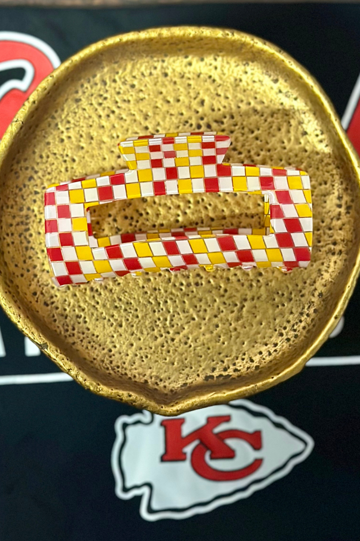 Checked Funky Frontier- Red & Yellow