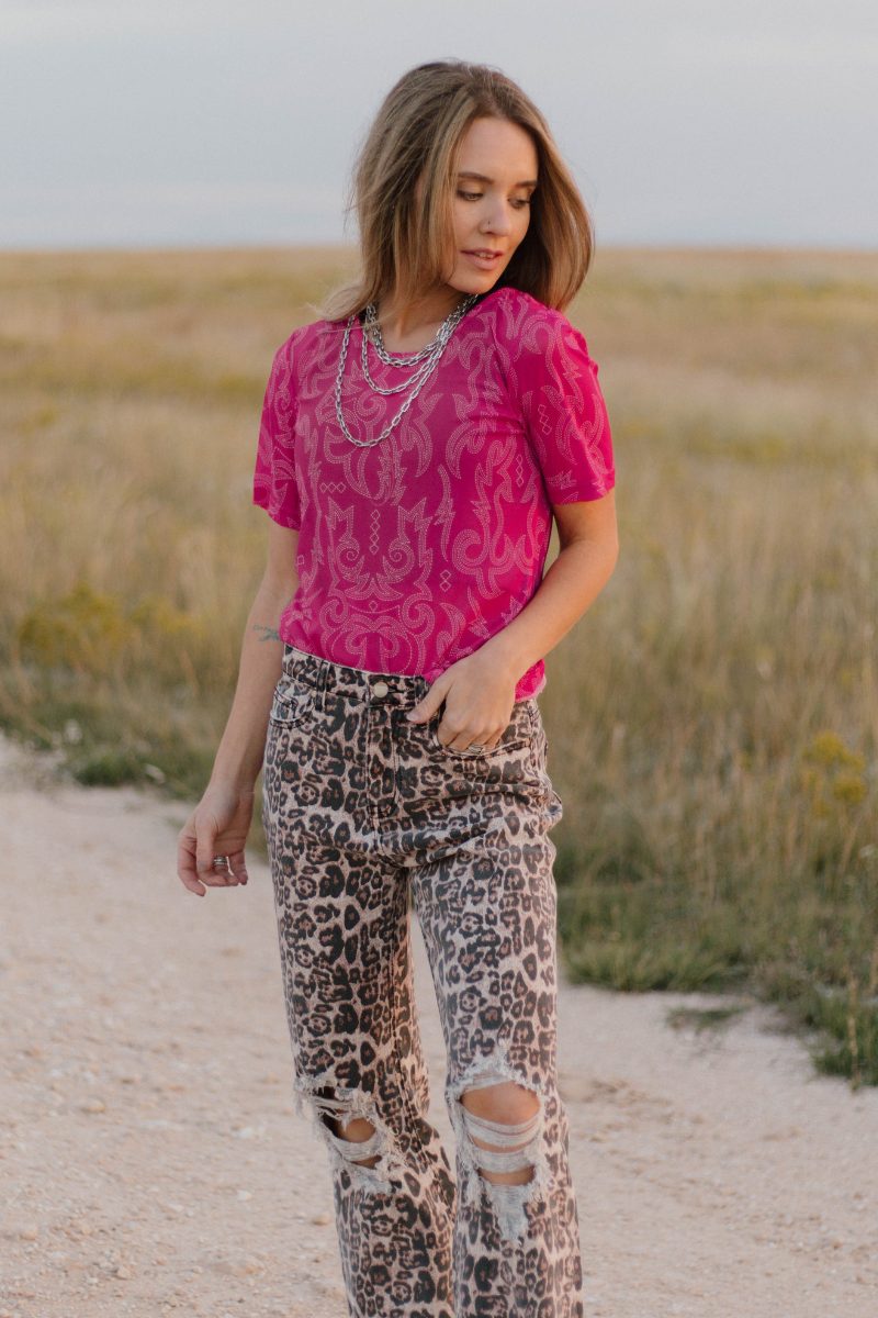 LETS GO GIRLS MESH TOP