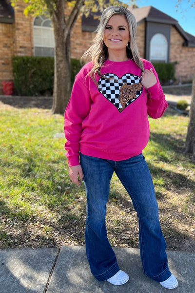 Checked In Love Pullover