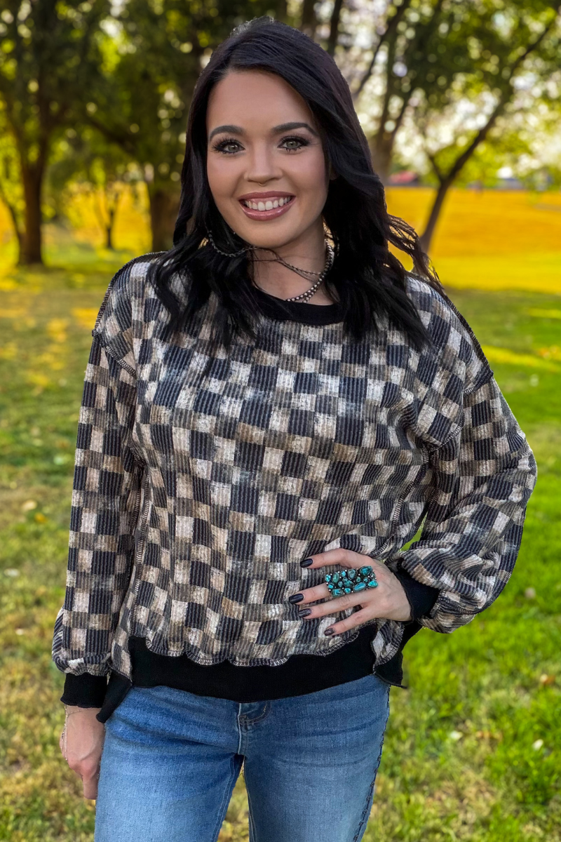 Dusty Check Pullover