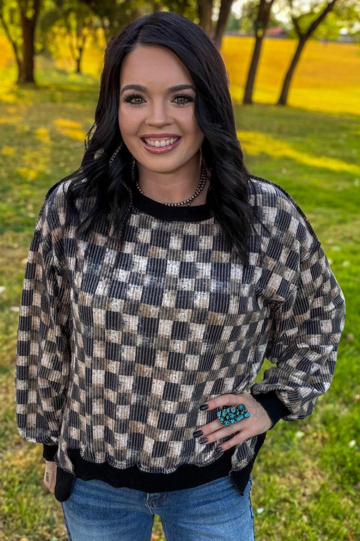 Dusty Check Pullover