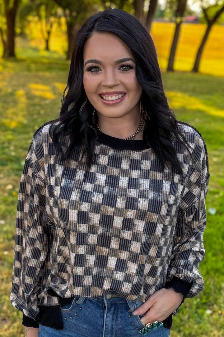 Dusty Check Pullover