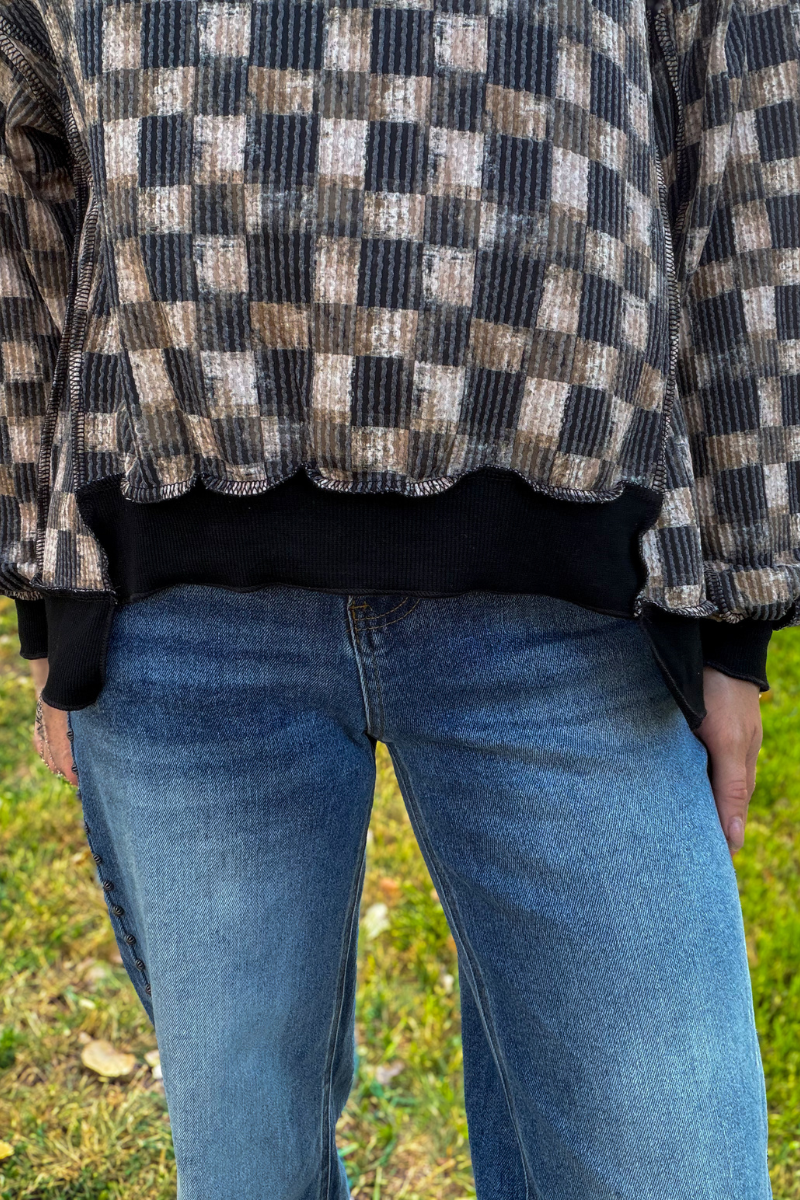 Dusty Check Pullover