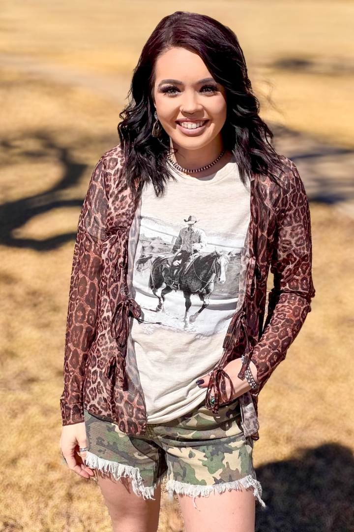 Range & Roar Tie Cardigan