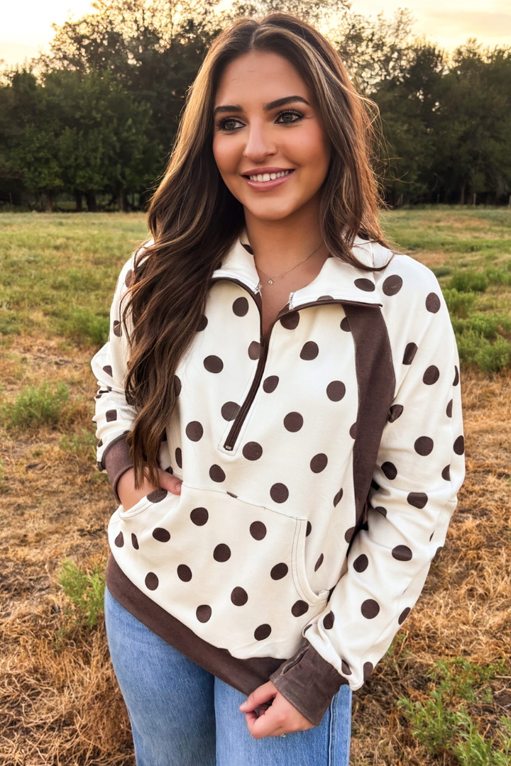 Cocoa Dot Pullover