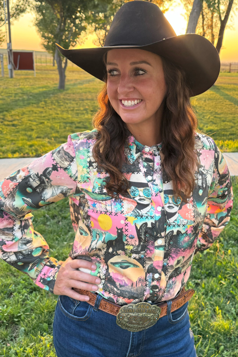 Cosmic Cowgirl Button Up