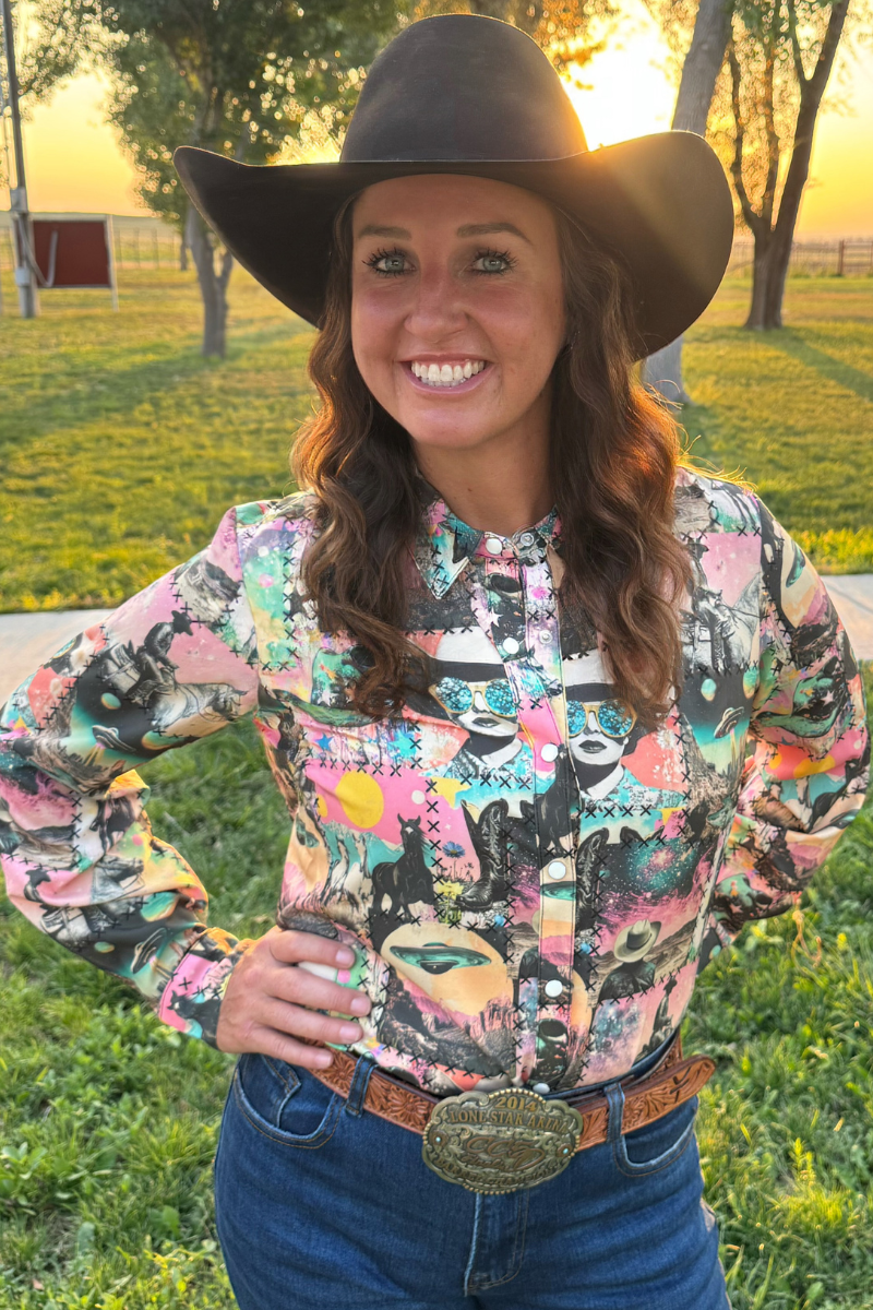 Cosmic Cowgirl Button Up
