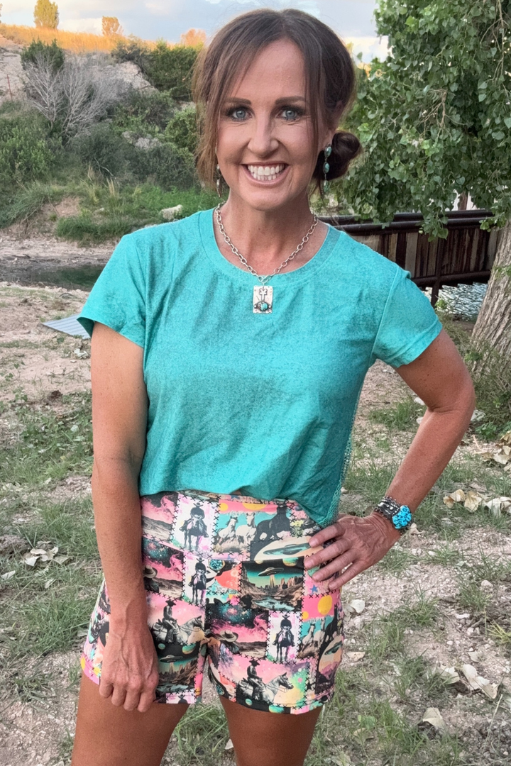 Hit The Backroads Rhinestones Top