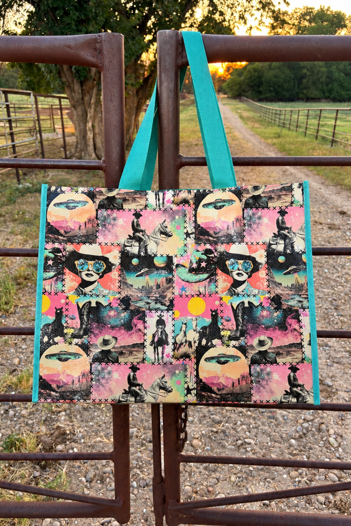 Cosmic Cowgirl Small Tote