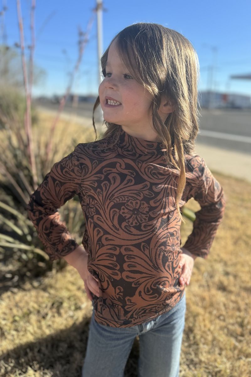 Country Road Leather Mesh Top Kids