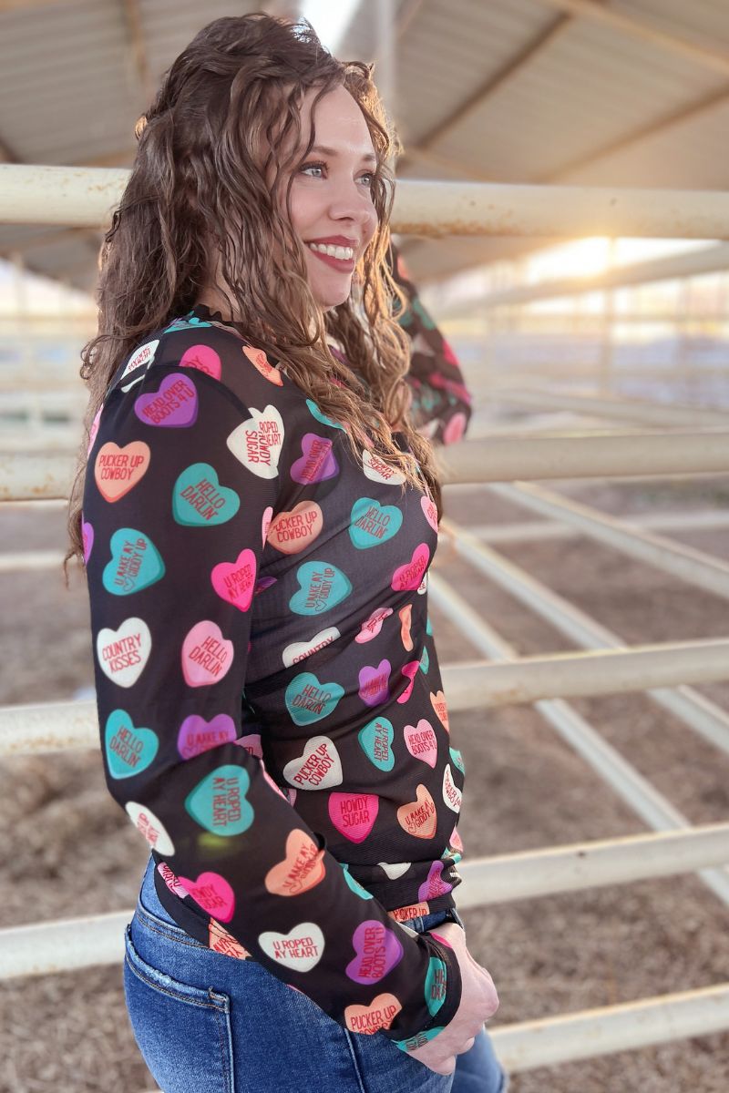 Cowboy Sweetheart Mesh Top