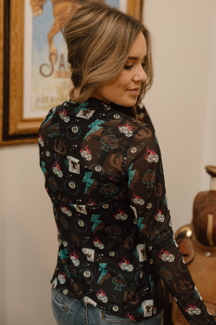 Cowgirl Charm Mesh Top