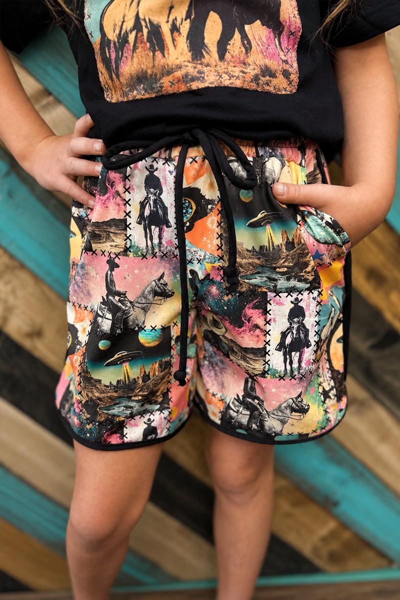 Mini Cosmic Cowgirl Shorts
